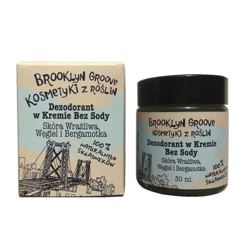 Brooklyn Groove dezodorant bez sody węgiel bergamotka