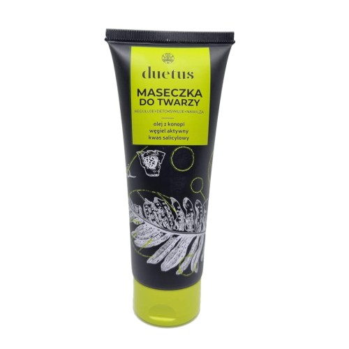 DUETUS maseczka do twarzy z węglem aktywnym i kwasem salicylowym