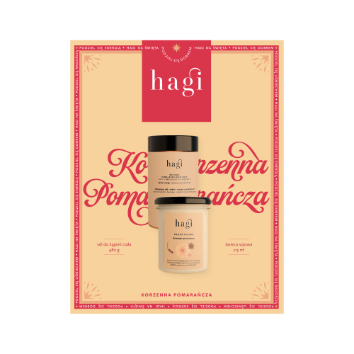 Hagi Korzenna Pomarańcza zestaw prezentowy sól i świeca