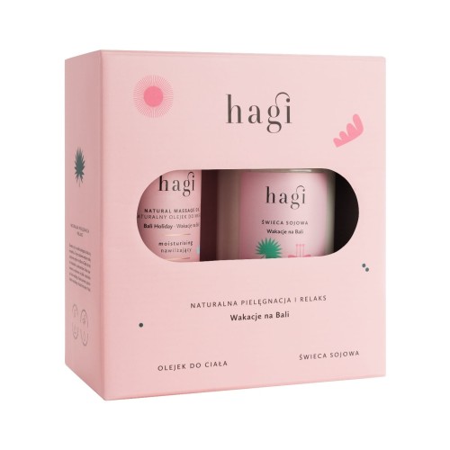 Hagi Wakacje na Bali olejek do ciała i świeca zestaw prezentowy