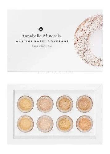 Annabelle Minerals Zestaw mini podkładów ACE THE BASE: COVERAGE FAIR ENOUGH
